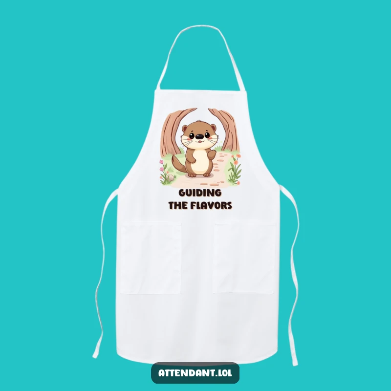 Funny Otter Apron: Happy Guide Otter, Kitchen Charm, Perfect Funny Gift