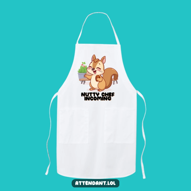 Funny Squirrel Apron: Giggling Nutty Host, Kitchen Fun, Perfect Funny Gift