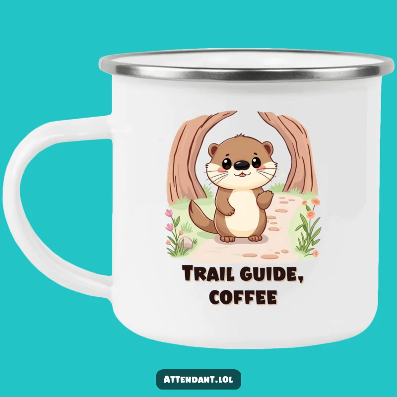 Funny Otter Camping Mug: Happy Guide Otter, Outdoor Adventure, Perfect Funny Gift