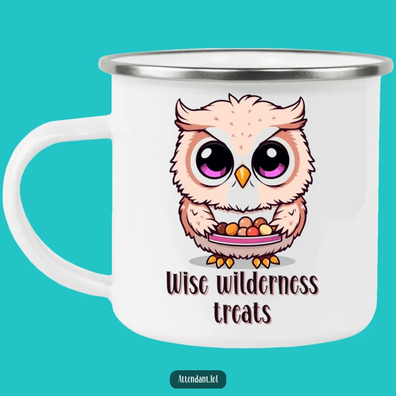 Funny Owl Camping Mug: Curious Owl Treats for Outdoor Adventures, A Hilarious Funny Gift!