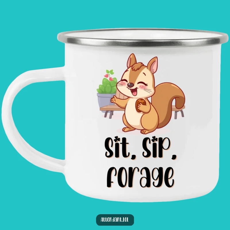 Funny Squirrel Camping Mug: Giggling Nutty Friend, Outdoor Invite, Perfect Funny Gift