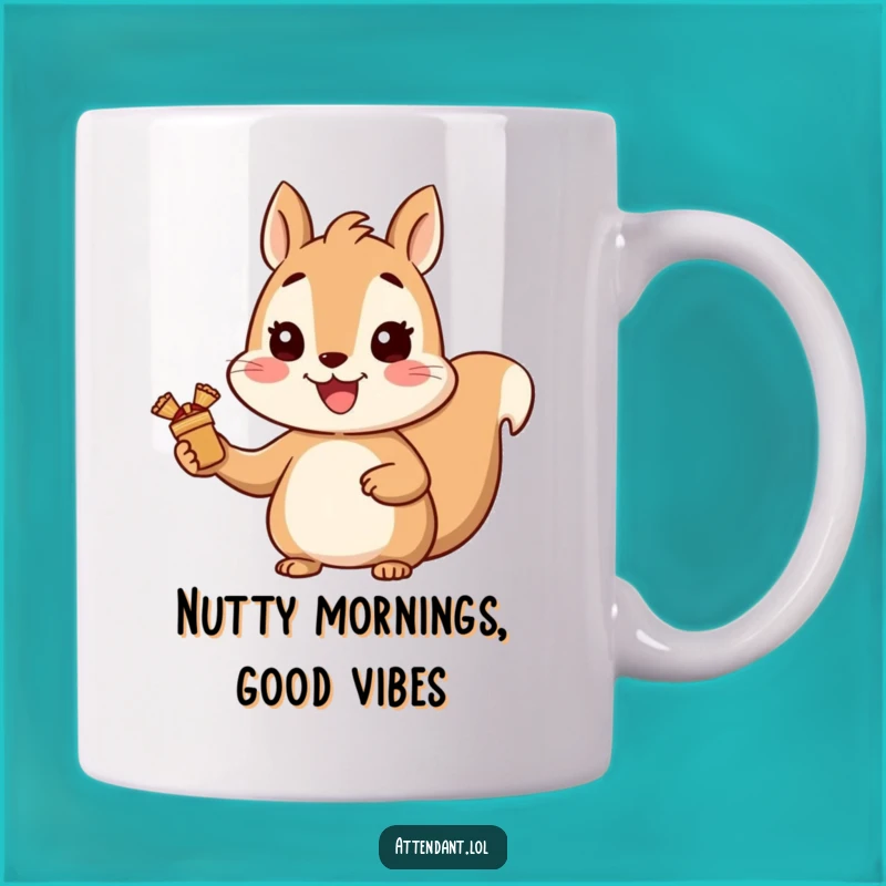 Funny Squirrel Mug: Cheerful Nut Gifter Spreading Joy, Perfect Funny Gift for Everyone!