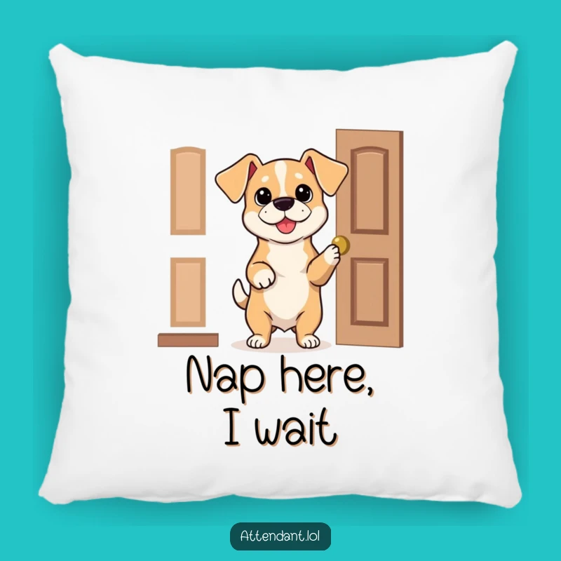 Funny Dog Door Holder Pillow: Cozy Bouncy Pup Design, A Soft and Hilarious Funny Gift!