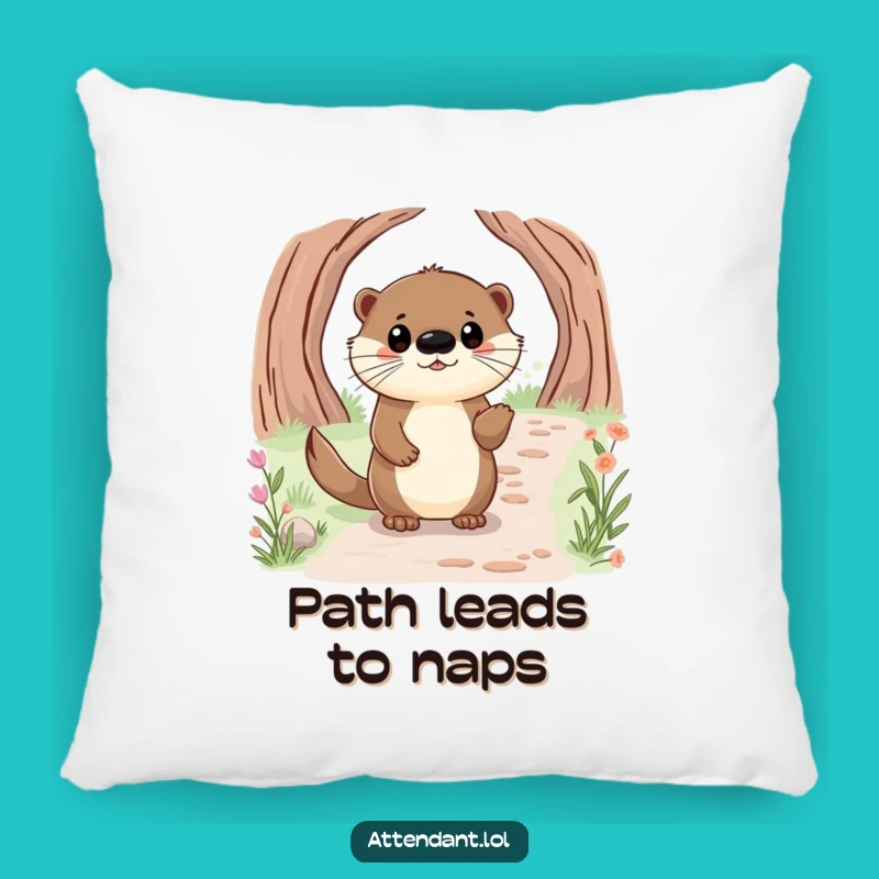 Funny Otter Pillow: Cozy Guide Otter, Soft & Friendly Decor, Great Funny Gift