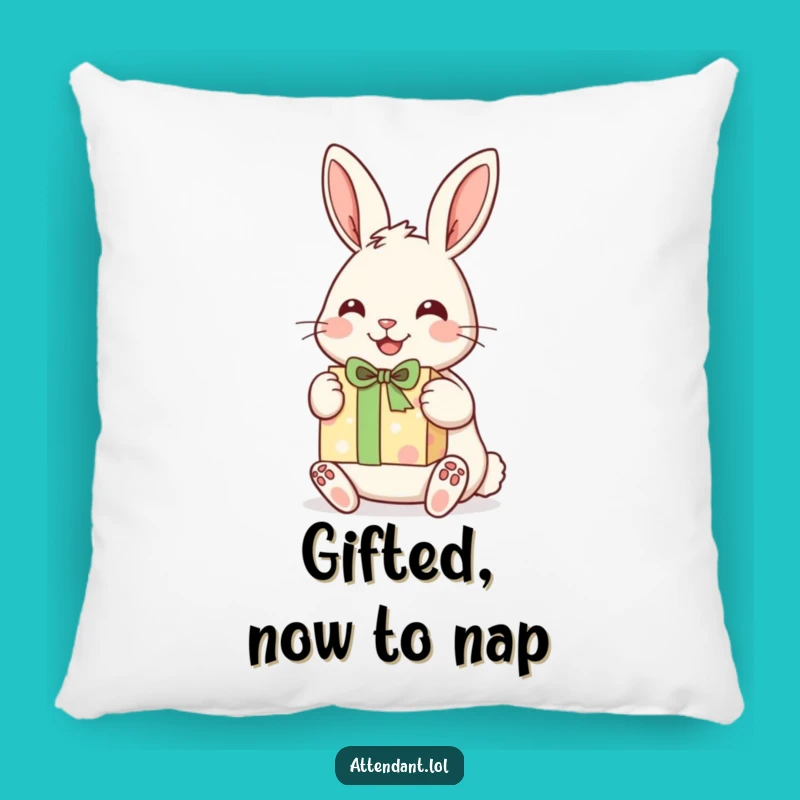 Funny Rabbit Pillow: Cozy Cheerful Bunny with Gift, Soft & Joyful Decor, Great Funny Gift