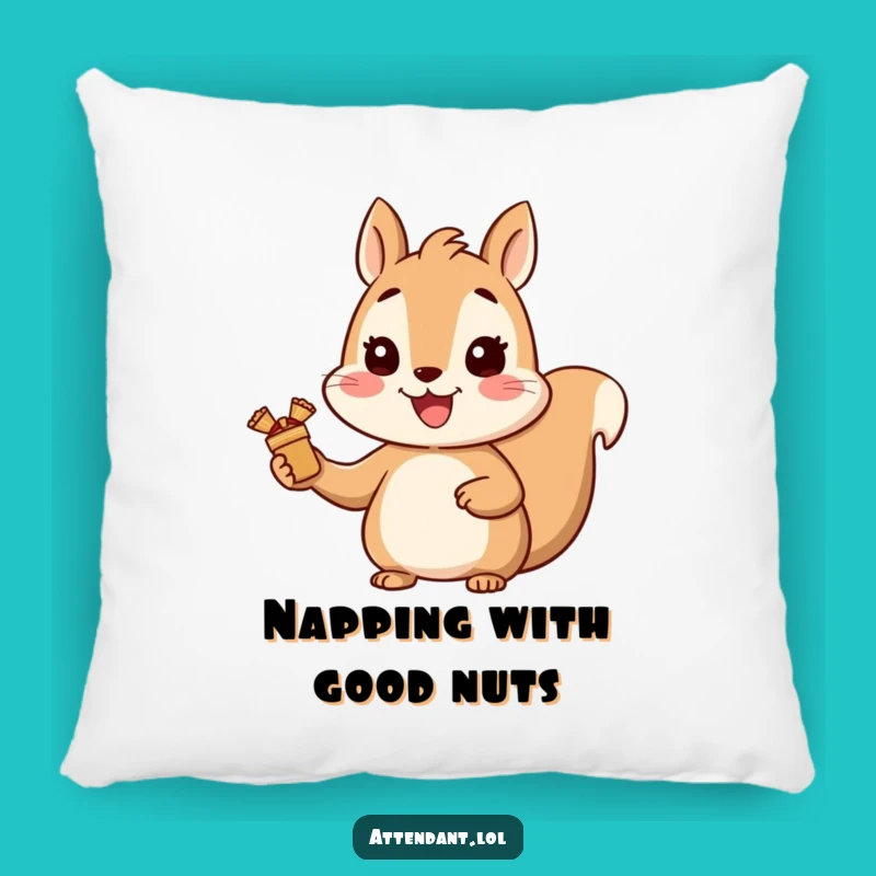 Funny Squirrel Pillow: Cozy Cheerful Gifter Design, A Soft and Hilarious Funny Gift!