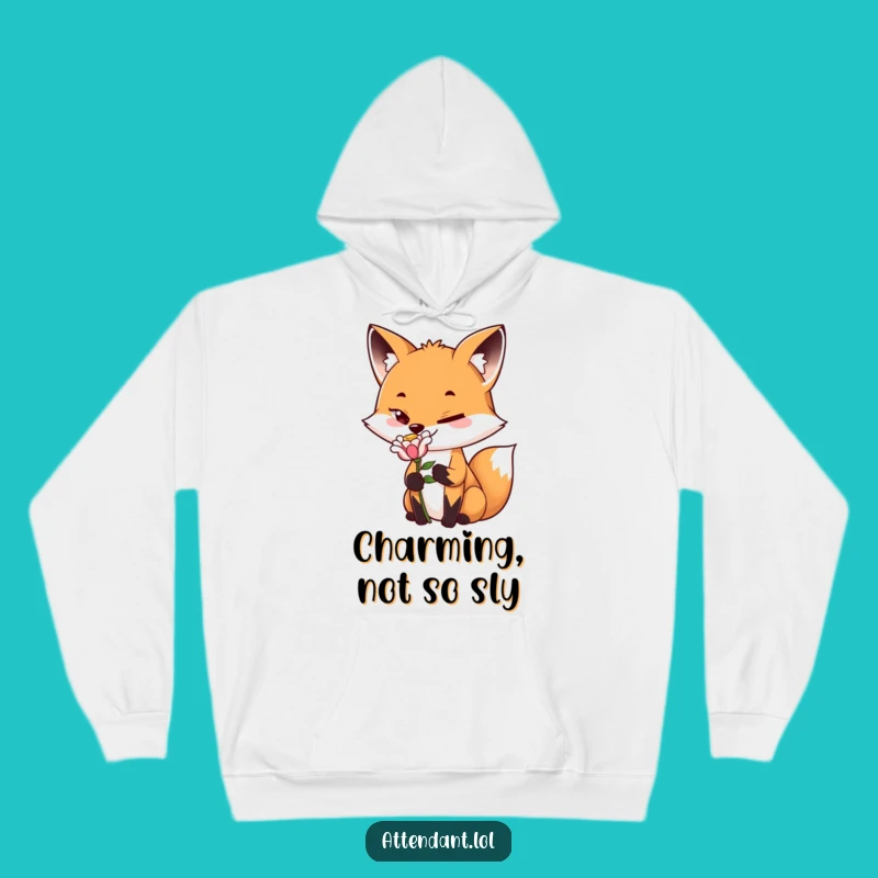 Funny Fox Flower Hoodie: Cozy Playful Fox Design, The Ultimate Warm Funny Gift!