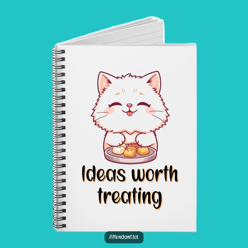 Funny Cat Notebook: Cute Fluffy Kitty Taking Notes, Creative Journal, Perfect Funny Gift
