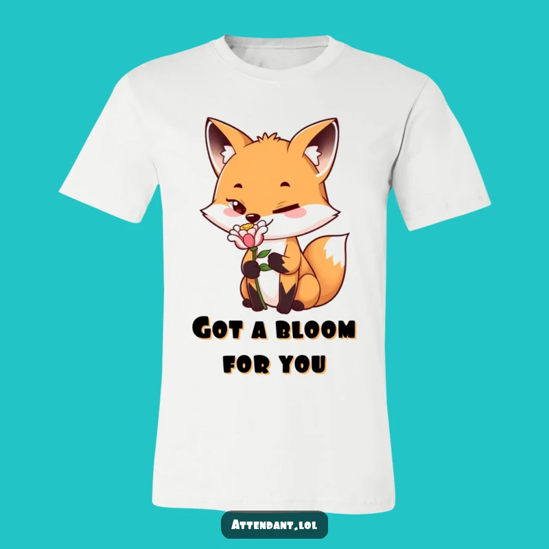 Funny Fox Flower T-Shirt: Playful Sly Fox Design, A Hilarious Shirt Funny Gift!