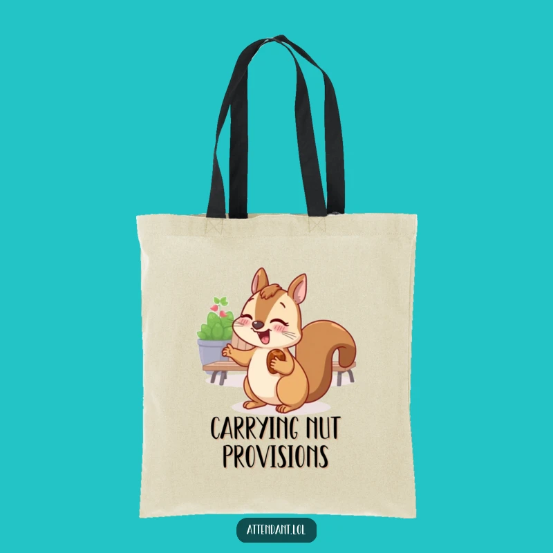 Funny Squirrel Tote Bag: Giggling Nutty Invite, Stylish & Playful, Ideal Funny Gift